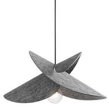  PTE-201P-MB-500 - 1 Light Incandescent Pendant, Matte Black w/Felt Shade