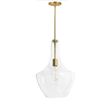  PTL-121P-AGB - 1LT Incandescent Pendant, AGB w/ CLR Glass