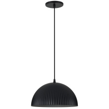 Dainolite Canada REM-121P-MB-MB - 1LT Ribbed Pendant, MB