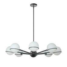 Dainolite Canada SOF-388C-MB - 8LT Halogen Chandelier, MB with WH Opal Glass