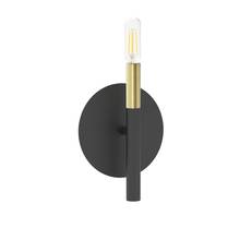 Dainolite Canada WAN-91W-MB-AGB - 1 Light Incandescent Wall, Sconce Matte Black and Aged Brass