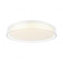 Matteo Lighting M14618WHCL - Callum White + Clear Flush Mounts