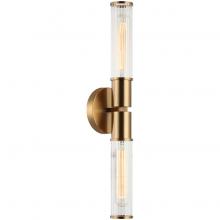 Matteo Lighting S02812AG - 1 LT 4.3"W X H19.5" "Klarice" Wall Sconce - AG - Clear Glass