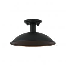 Matteo Lighting X81901MB - 1 LTG D12" "Farmley"Matte Black Ceiling Mount