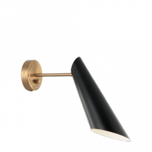 Matteo Lighting S08011AGBK - Butera Aged Gold Brass + Black Wall Sconce