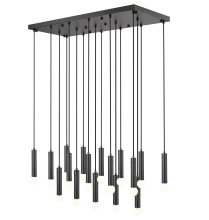 z-Lite 1956P-17L-MB - 17 Light Linear Chandelier