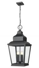 z-Lite 5029CHXL-BK - 4 Light Outdoor Chain Mount Ceiling Fixture