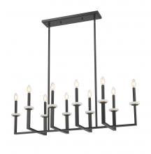 z-Lite 6100-10L-MB - 10 Light Linear Chandelier