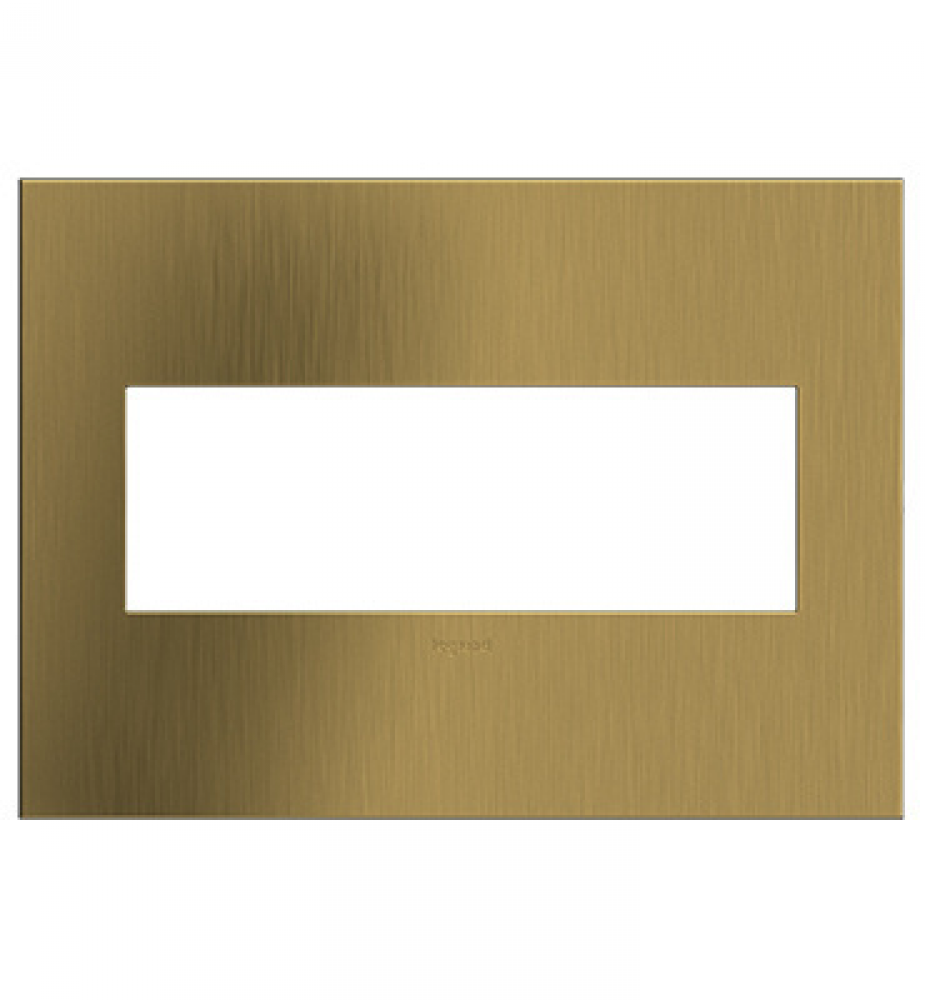 Brushed Satin Brass, 3-Gang  Wall Plate