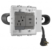 Legrand Canada AD2-RAC-M - adorne Furniture Power Center with 1 Outlet and 1 USB A/C Port