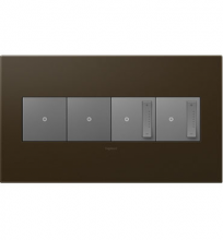 Legrand Canada AWP4GBR4 - Bronze, 4-Gang Wall Plate