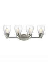 Generation Lighting  4414504-962 - Belton transitional 4-light indoor dimmable bath vanity wall sconce in brushed nickel silver finish