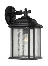 Generation Lighting  84031-746 - Kent traditional 1-light outdoor exterior large wall lantern sconce in oxford bronze finish with cle