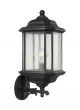 Generation Lighting  84032-746 - Kent traditional 1-light outdoor exterior wall lantern sconce in oxford bronze finish with clear see