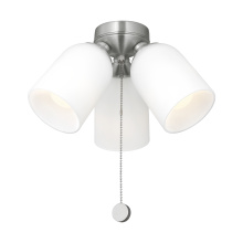 Generation Lighting  MC267BS - Emile Light Kit in Brushed Nickel with Etched White Glass