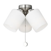 Generation Lighting  MC268BS - Windom Light Kit in Brushed Nickel with Etched White Glass