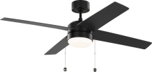 Generation Lighting  4LNI52MBKAWD - Loni 52 Led Pull Chain Ceiling Fan