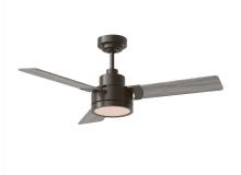 Generation Lighting  3JVR44AGPD - Jovie 44" Dimmable Indoor/Outdoor Integrated LED Indoor Aged Pewter Ceiling Fan with Light Kit W