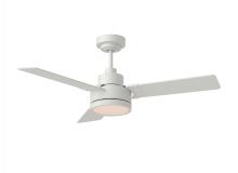 Generation Lighting  3JVR44RZWD - Jovie 44" Dimmable Indoor/Outdoor Integrated LED Indoor Matte White Ceiling Fan with Light Kit W