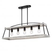  3184-LP NB-GH - Teagan Linear Pendant in Natural Black with Gray Harbor Accents