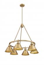  3306-6 BCB-BCB - Orwell BCB 6 Light Chandelier in Brushed Champagne Bronze with Brushed Champagne Bronze shades