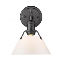  3306-BA1 BLK-OP - Orwell BLK 1 Light Bath Vanity in Matte Black with Opal Glass