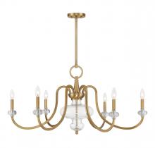 Savoy House Canada 1-5802-6-322 - Bergdorf 6-Light Chandelier in Warm Brass