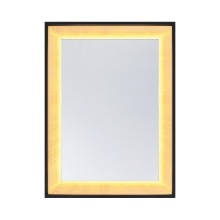 Savoy House Canada 2-1241-24X32 - Corvalis LED Rectangle Frontlit Mirror with Sand Black and Gold Leaf Frame