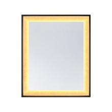 Savoy House Canada 2-1242-30X36 - Corvalis LED Rectangle Frontlit Mirror with Sand Black and Gold Leaf Frame