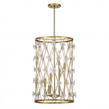  3-8412-6-322 - Bailey 6-Light Pendant in Warm Brass