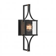 Savoy House Canada 5-473-144 - Raeburn 1-Light Outdoor Wall Lantern in Matte Black and Weathered Brushed Brass