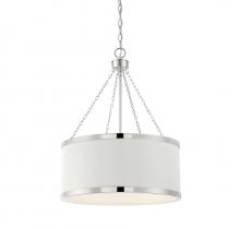 Savoy House Canada 7-188-6-172 - Delphi 6-Light Pendant in White with Polished Nickel Acccents