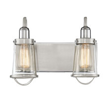 Savoy House Canada 8-1780-2-111 - Lansing 2-Light Bathroom Vanity Light in Satin Nickel with Polished Nickel Accents