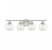  8-4050-4-SN - Carson 4-Light Bathroom Vanity Light in Satin Nickel