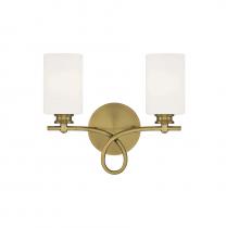 Savoy House Canada 8-530-2-322 - Woodbury 2-Light Bathroom Vanity Light in Warm Brass