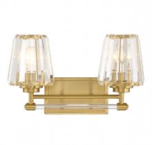  8-6001-2-322 - Garnet 2-Light Bathroom Vanity Light in Warm Brass