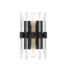 Savoy House Canada 9-1935-2-143 - Santiago 2-Light Wall Sconce in Matte Black with Warm Brass Accents
