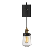 Savoy House Canada 9-2065-1-51 - Macauley 1-Light Wall Sconce in Vintage Black with Warm Brass