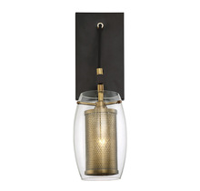 Savoy House Canada 9-9065-1-95 - Dunbar 1-Light Wall Sconce in Warm Brass with Bronze Accents