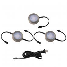  HR-AC73-CS-BN - Puck Light Kit- 2 Double Wire Lights, 1 Single Wire Lights, and Cord