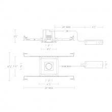  R3BSAN-FWD-WT - Ocular 3.0 Dim-to-Warm Square Adjustable Trim and Remodel Housing with New Construction Frame-In K