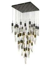 Avenue  HF1903-41-AP-BK-C - The Original Aspen Collection Brushed Brass 41 Light Pendant Fixture With Clear Crystal