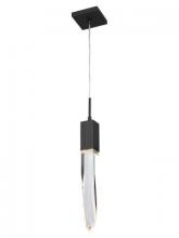 Avenue  HF1901-1-AP-BK-C - The Original Aspen Collection Brushed Brass Single Pendant With Clear Crystal