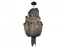  HF1402-BLK - Mullholland Dr. Collection Black Steel Chain Hanging Foyer Fixture