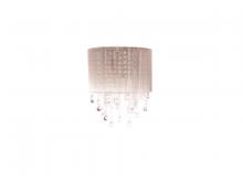  HF1511-TP - Beverly Drive Collection Taupe Silk String and Crystal Wal Sconce