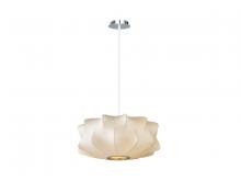  HF2111 - Melrose Pl. Collection White Fabric Pendant Like Hanging Fixture