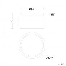  FM-12516-35-BK - Preston Flush Mount Light