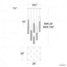  PD-30813S-AB - Cinema Multilight Pendant Light