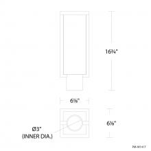  PM-W1417-35-AL - Ledge Outdoor Post Light