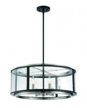 Eurofase Cananda 38276-019 - Tambouro, 6LT Pendant, Nic/blk